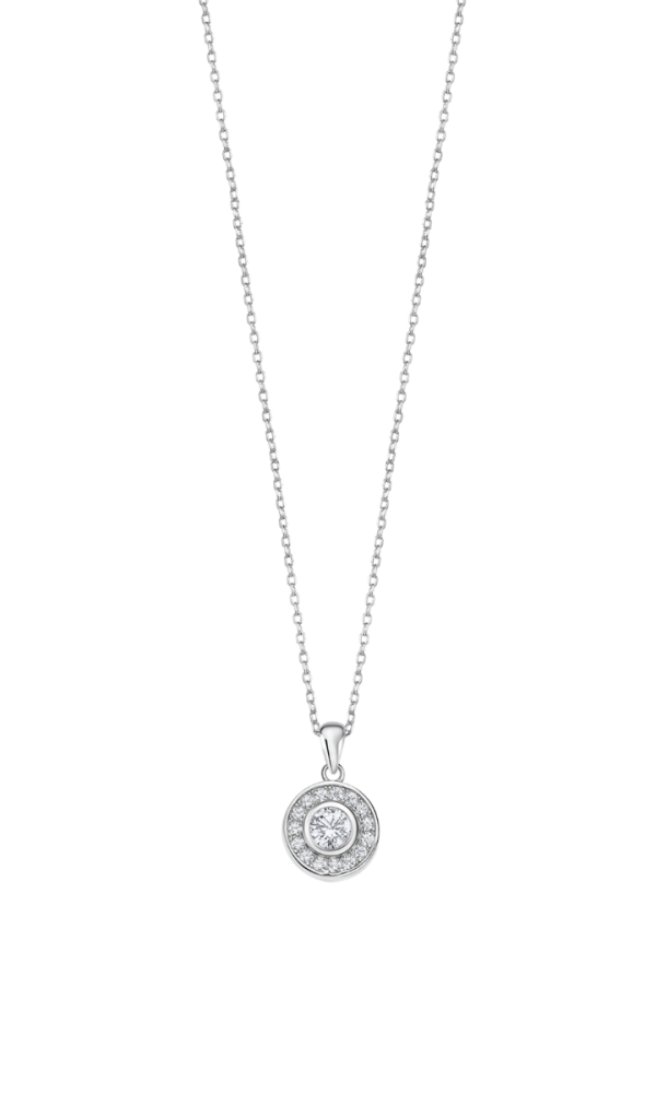 Lotus Collana Donna Argento Punto Luce Bianco