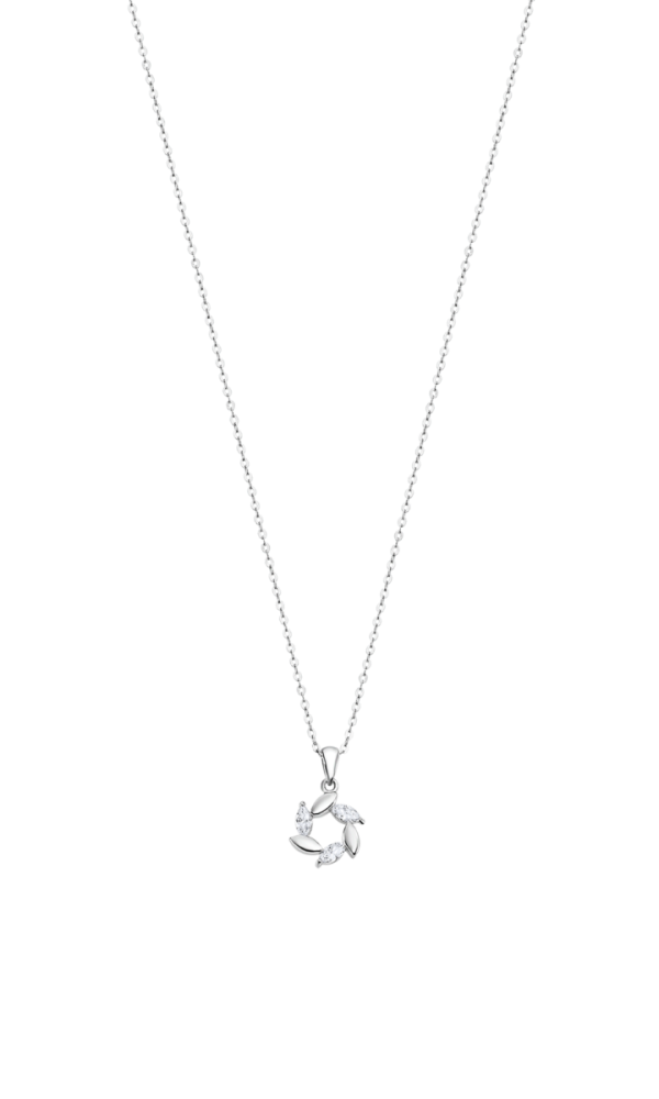 Lotus Collana Donna Argento Rodiato 6 Foglie