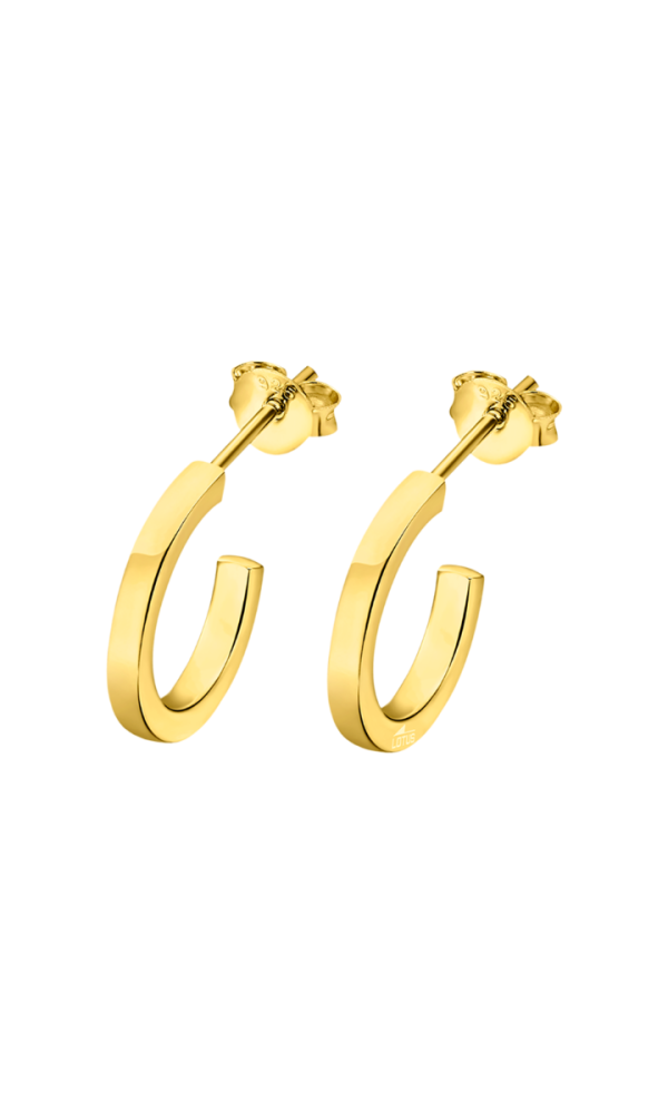 Lotus Orecchini Donna Argento Gold Semicerchio