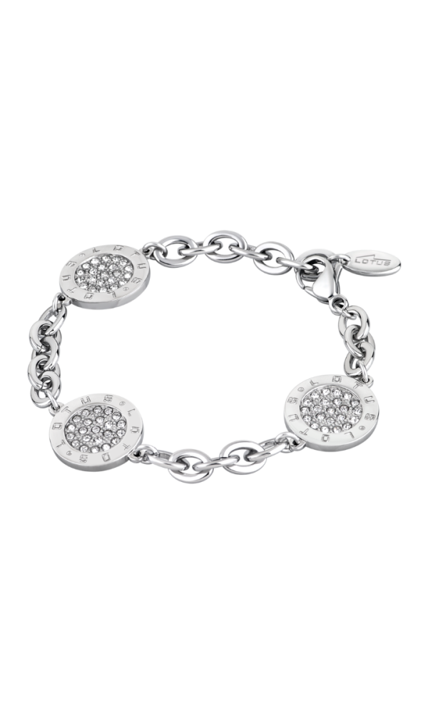 Lotus Bracciale Donna Acciaio Cerchi Zirconati