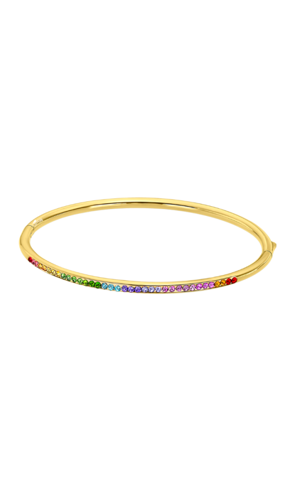 Lotus Bracciale Rigido Acciaio Gold Zirconi Multicolor