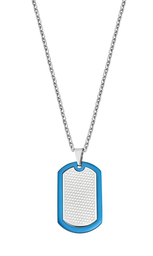 Lotus Collana Uomo Acciaio Con Piastra