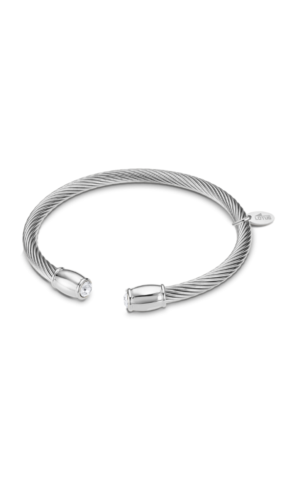 Lotus Bracciale Semirigido Donna Acciaio e Cristalli 
