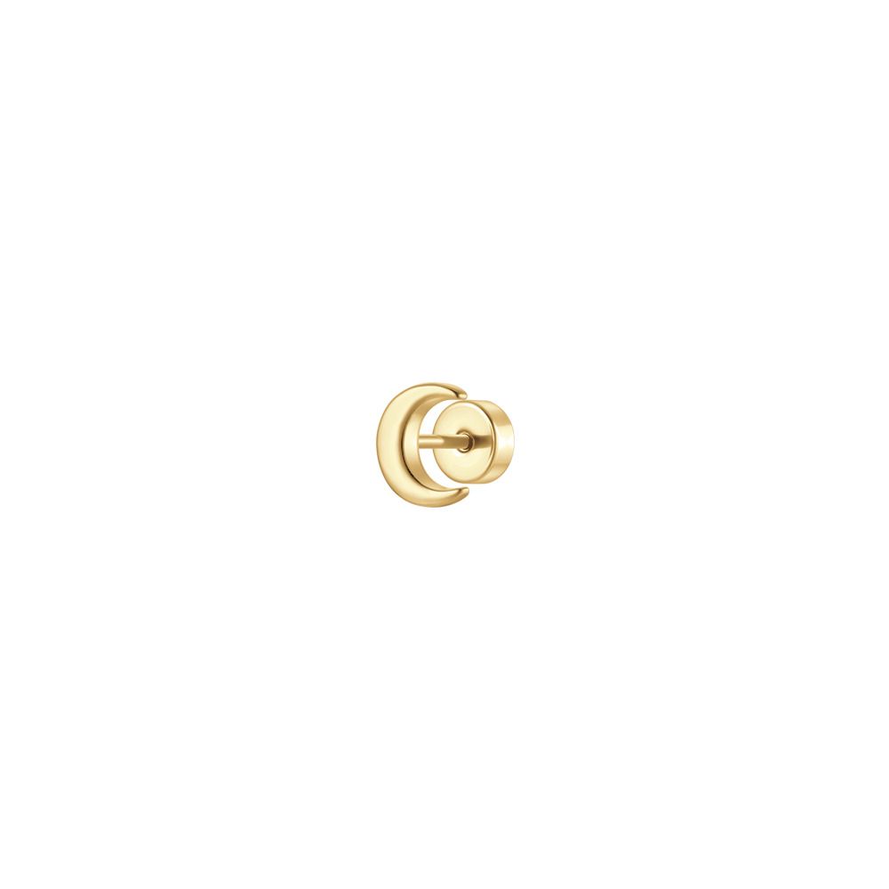 Luca Barra Piercing Acciaio Gold Luna 