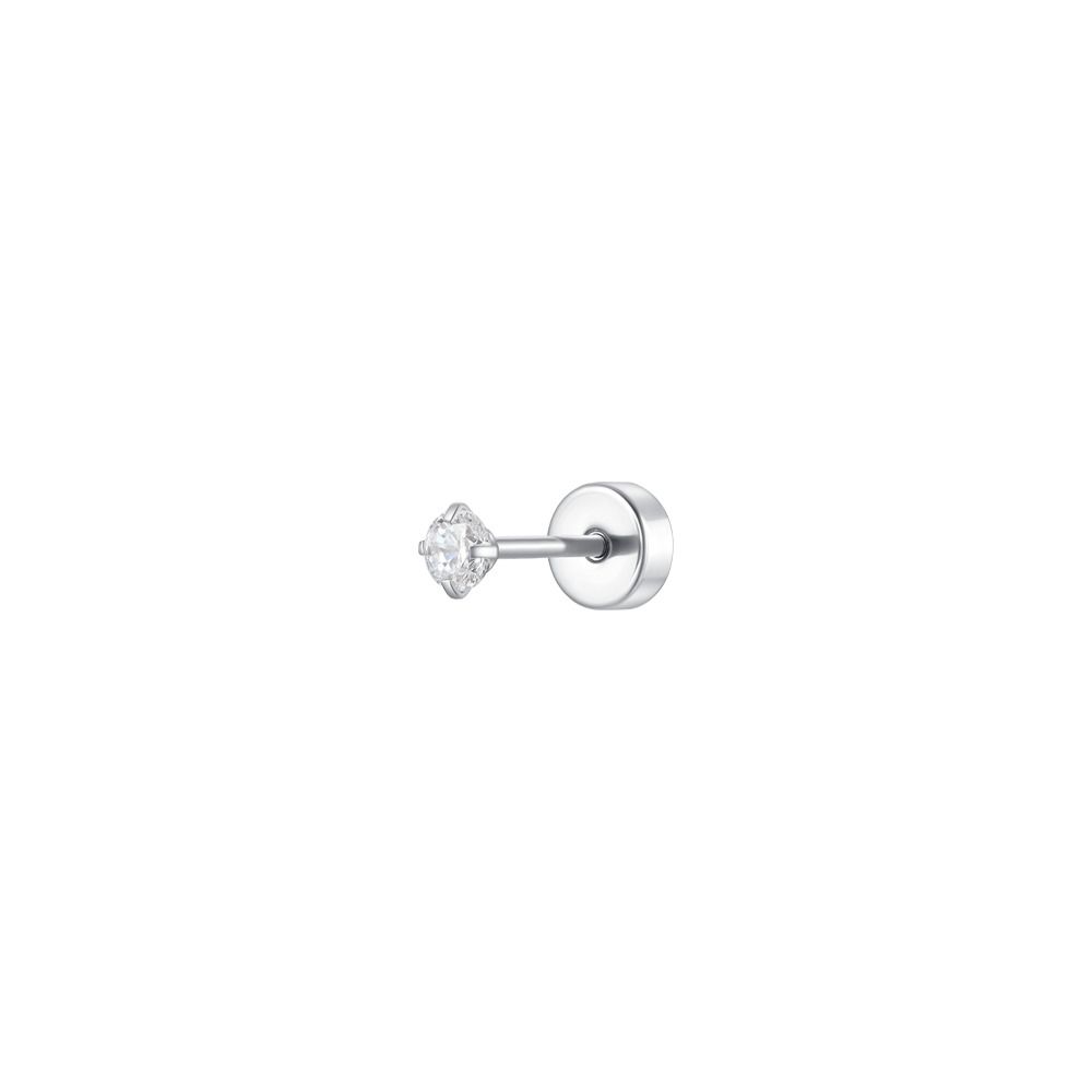 Luca Barra Piercing Acciaio Zircone Bianco