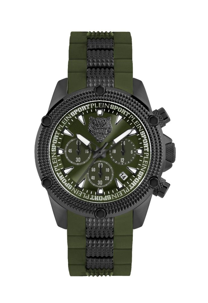 Plein Sport Orologio Acciaio e Silicone Cronografo Hurricane