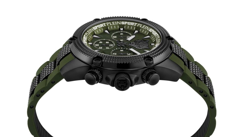 Plein Sport Orologio Acciaio e Silicone Cronografo Hurricane