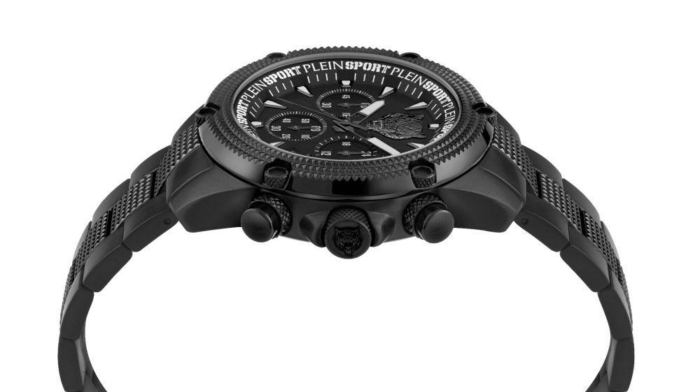 Plein Sport Orologio Acciaio Ip Nero Cronografo Hurricane