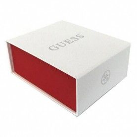 Guess Anello Acciaio Scritta Guess e Cristalli