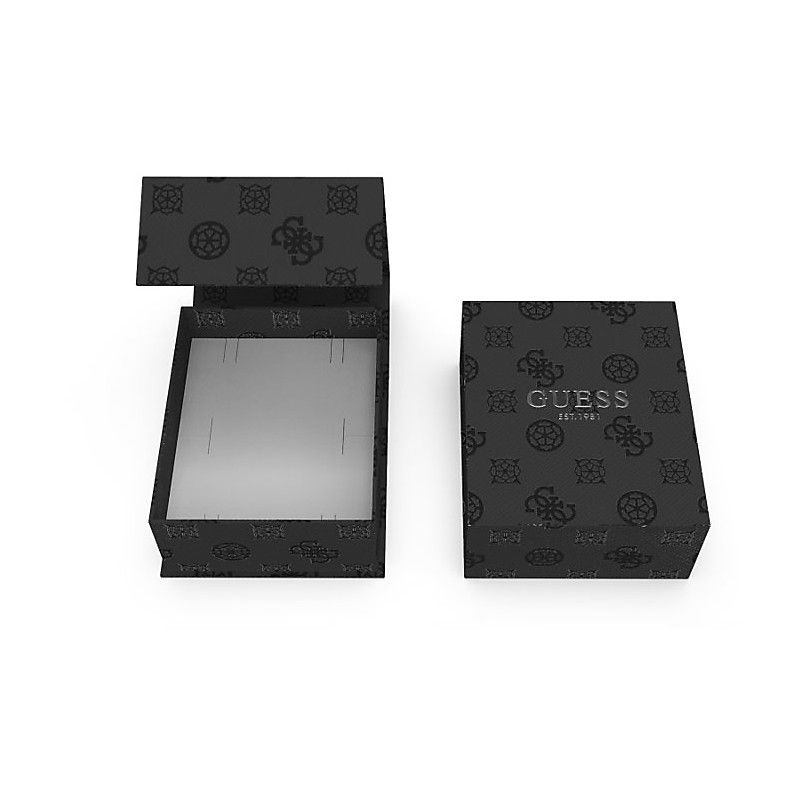 Guess Collana Acciaio Elemento Textured Nero