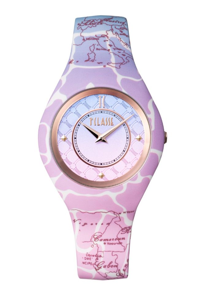 1° Classe Orologio Solo Tempo Gomma Viola Saint-Tropez