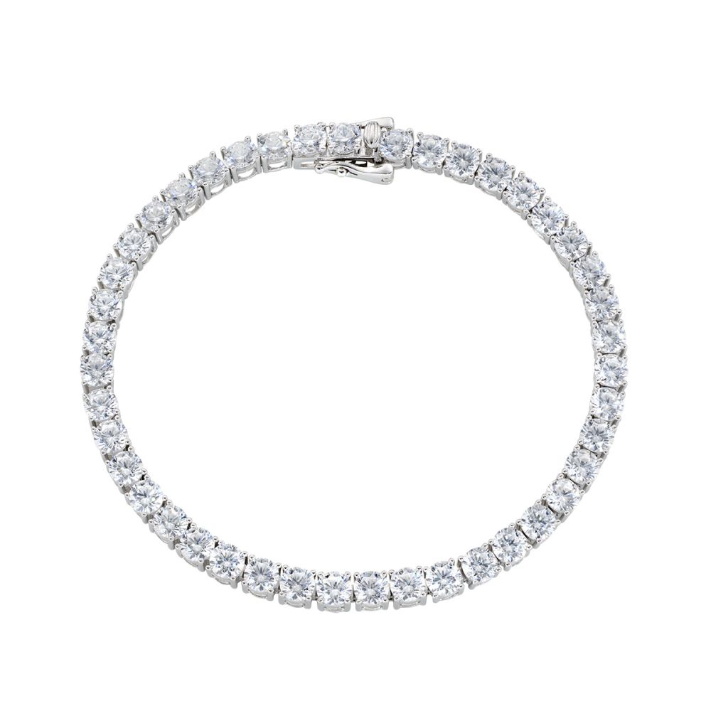 Amen Tennis Argento Zirconi Bianchi 4 mm