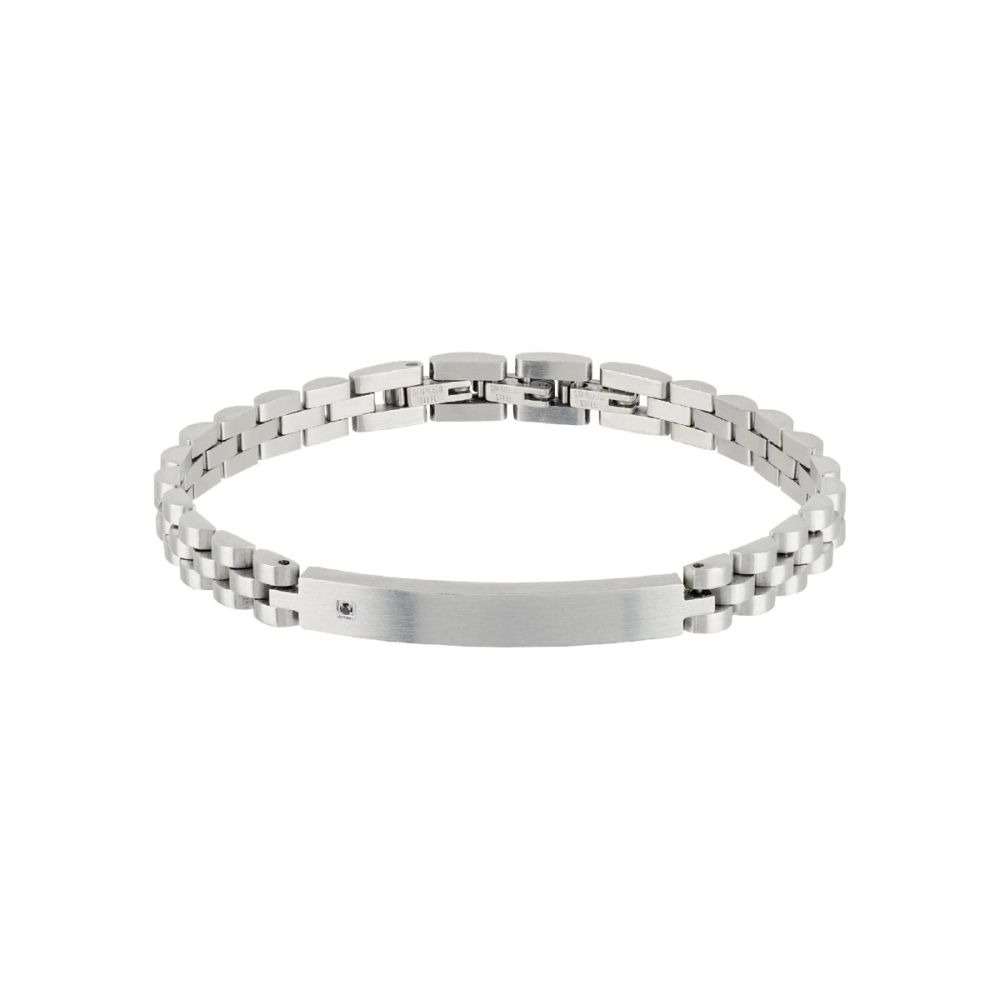 Breil Bracciale Acciaio Piastra e Diamante Black Diamond