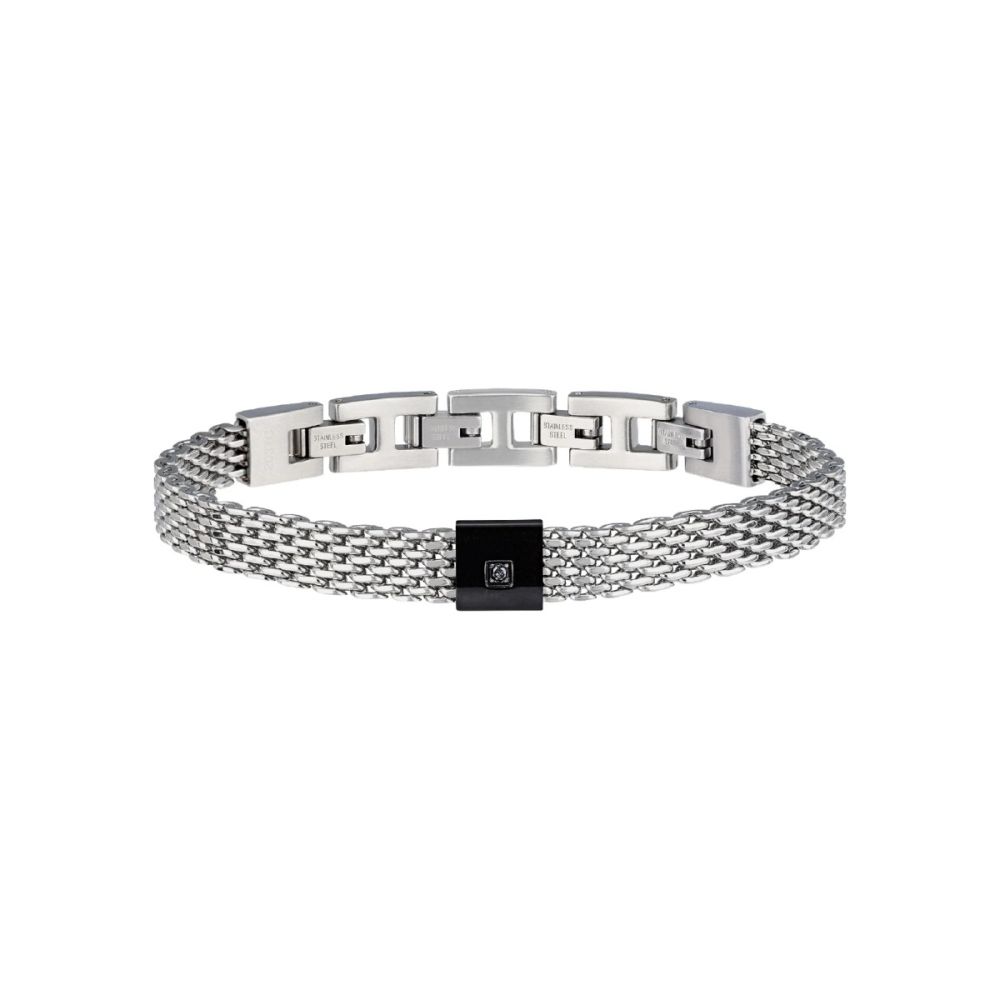 Breil Bracciale Acciaio con Diamante Black Diamond