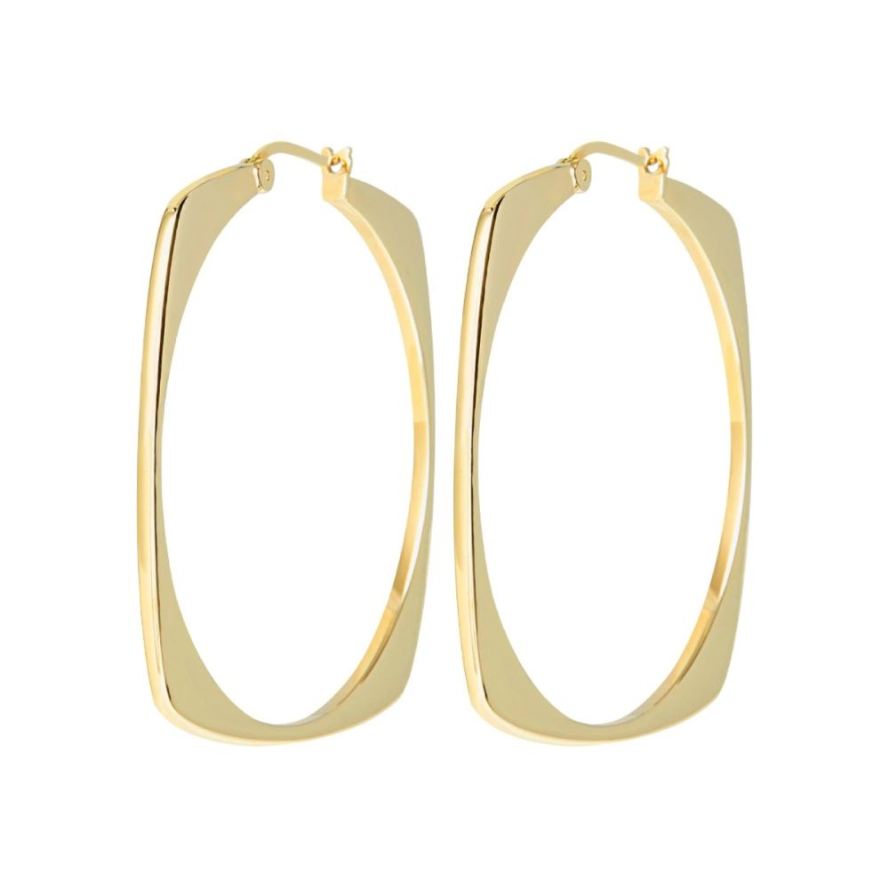 Breil Orecchini Squadrati Acciaio Gold Tetra