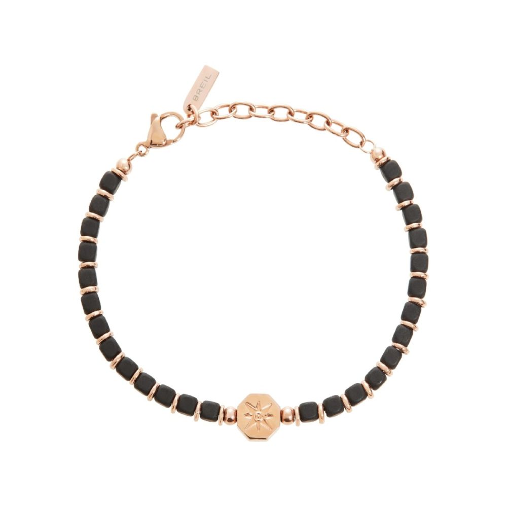 Breil Bracciale Acciaio Rosè Ematite e Rosa dei Venti Mast