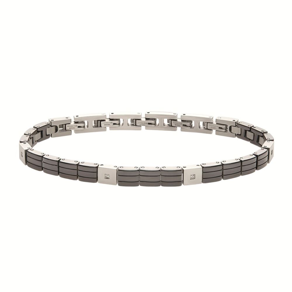 Breil Bracciale Acciaio e Ceramica con Zirconi