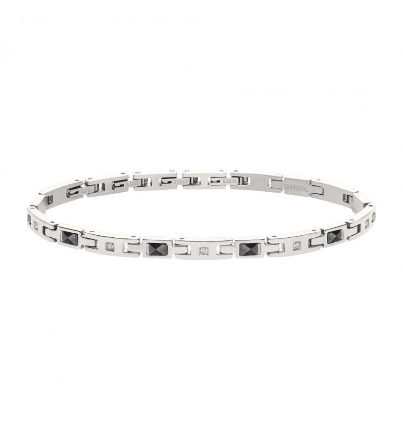 Breil Bracciale Acciaio e Ceramica con Zirconi