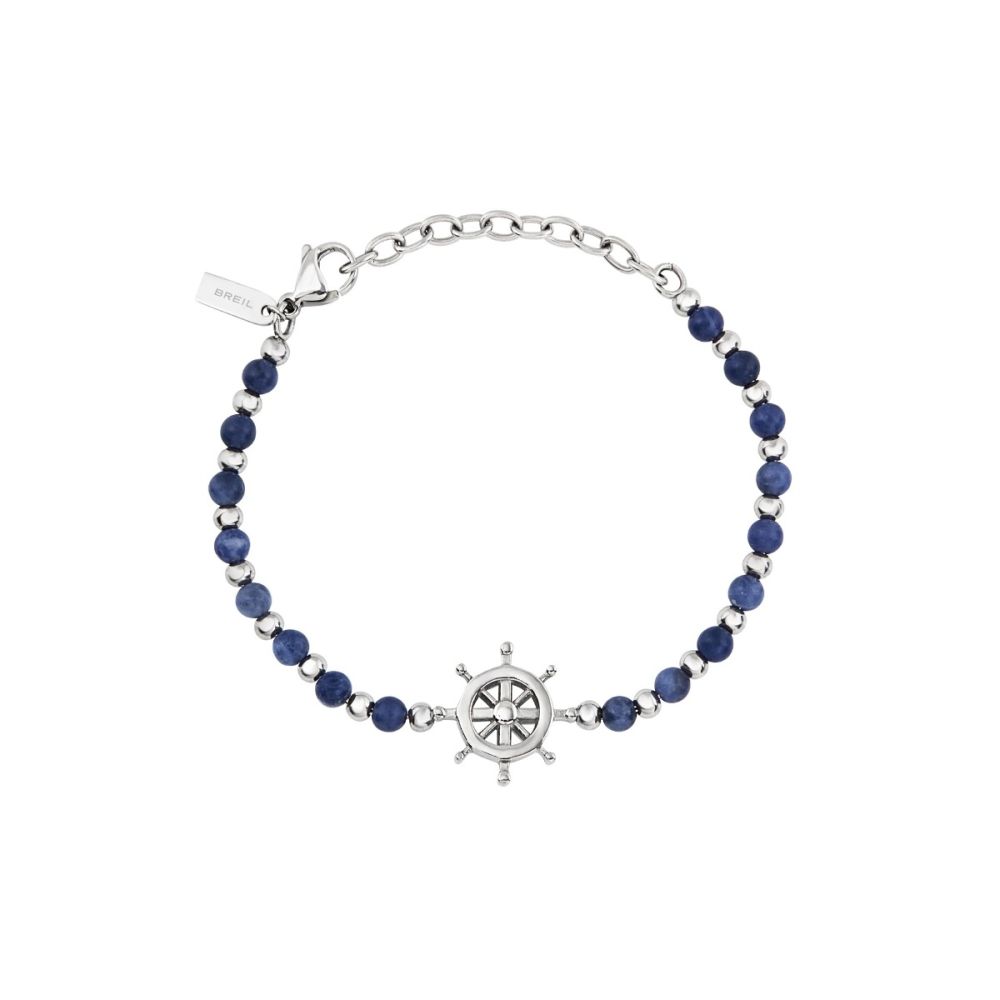 Breil Bracciale Acciaio Sodalite e Timone Soundwave