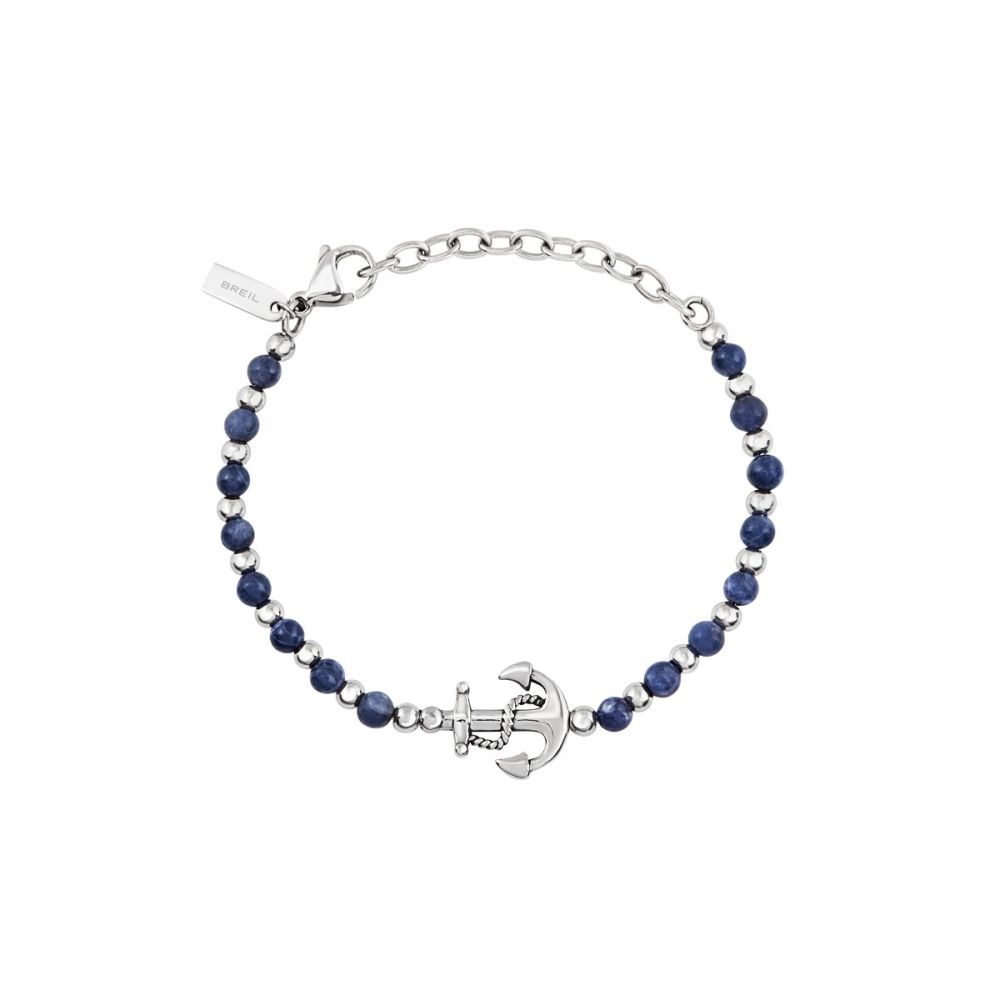 Breil Bracciale Acciaio Sodalite e Ancora Soundwave