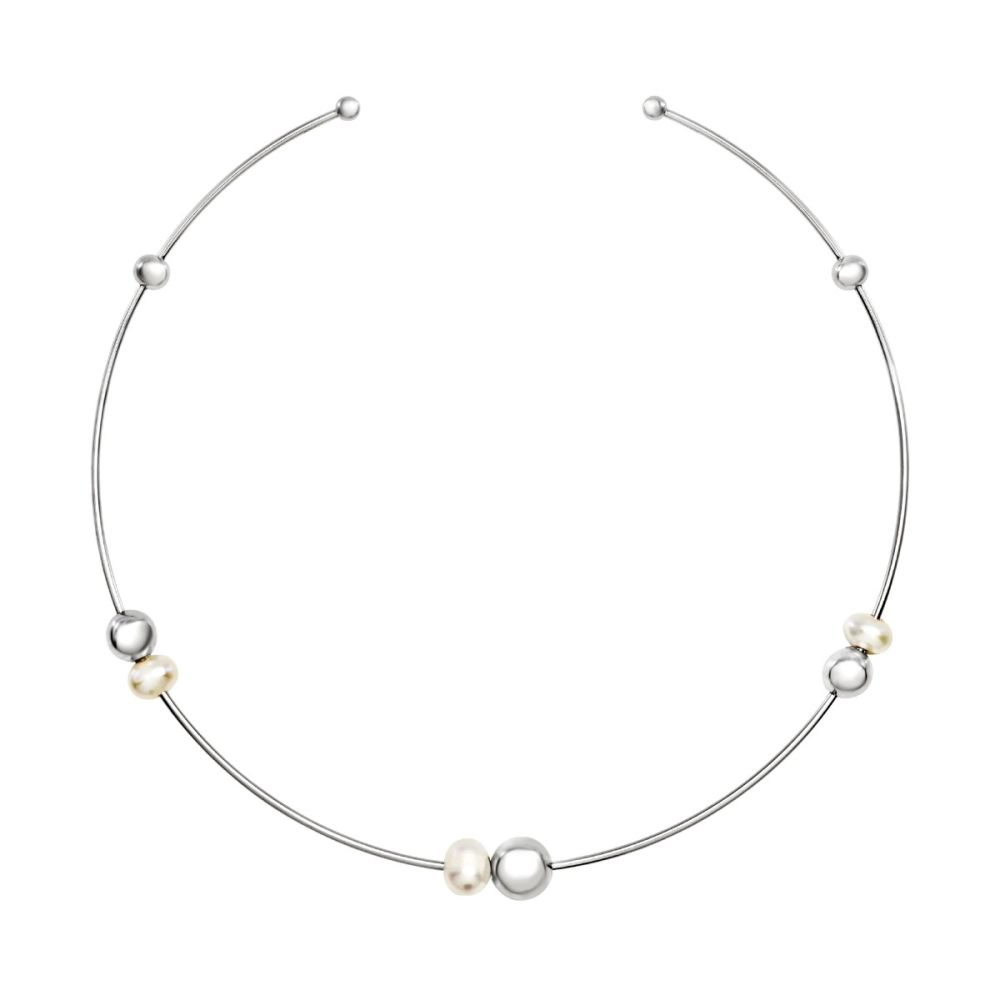 Breil Collana Rigida Acciaio Sfere e Perle Bubble