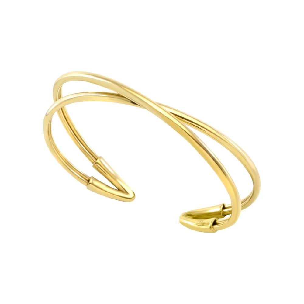 Breil Bracciale Rigido Acciaio Gold Lightline