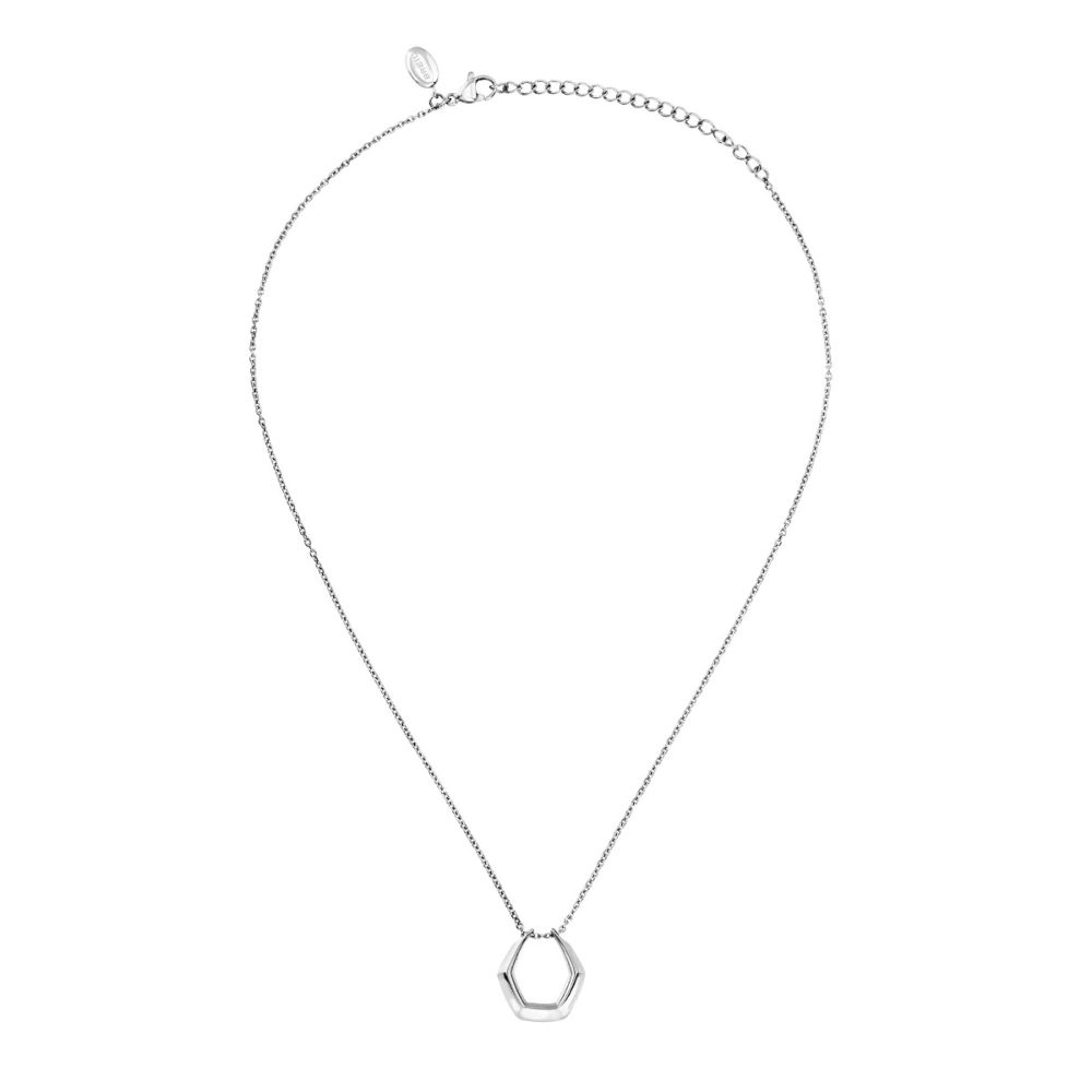 Breil Collana Acciaio Elemento Esagonale Hipnotic