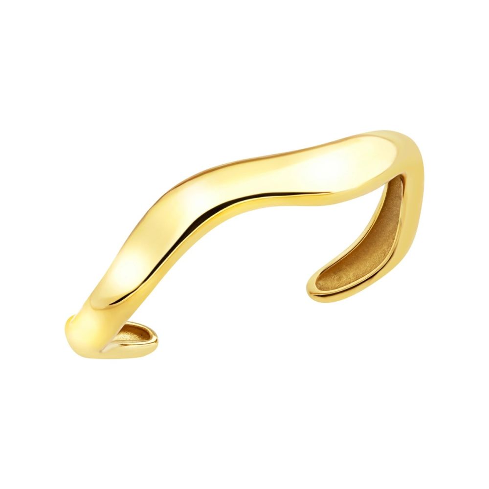 Breil Bracciale Rigido Acciaio Gold Zig Zag