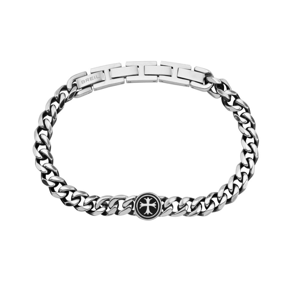Breil Bracciale Groumette Acciaio Con Croce
