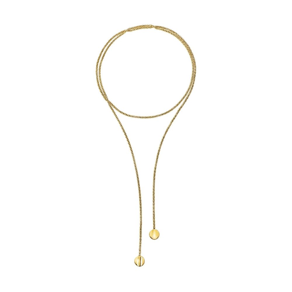 Breil Collana Acciaio Gold a Sciarpa Globe