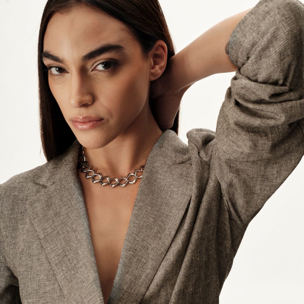 Breil Collana Acciaio Maglie a Rombo Elongè