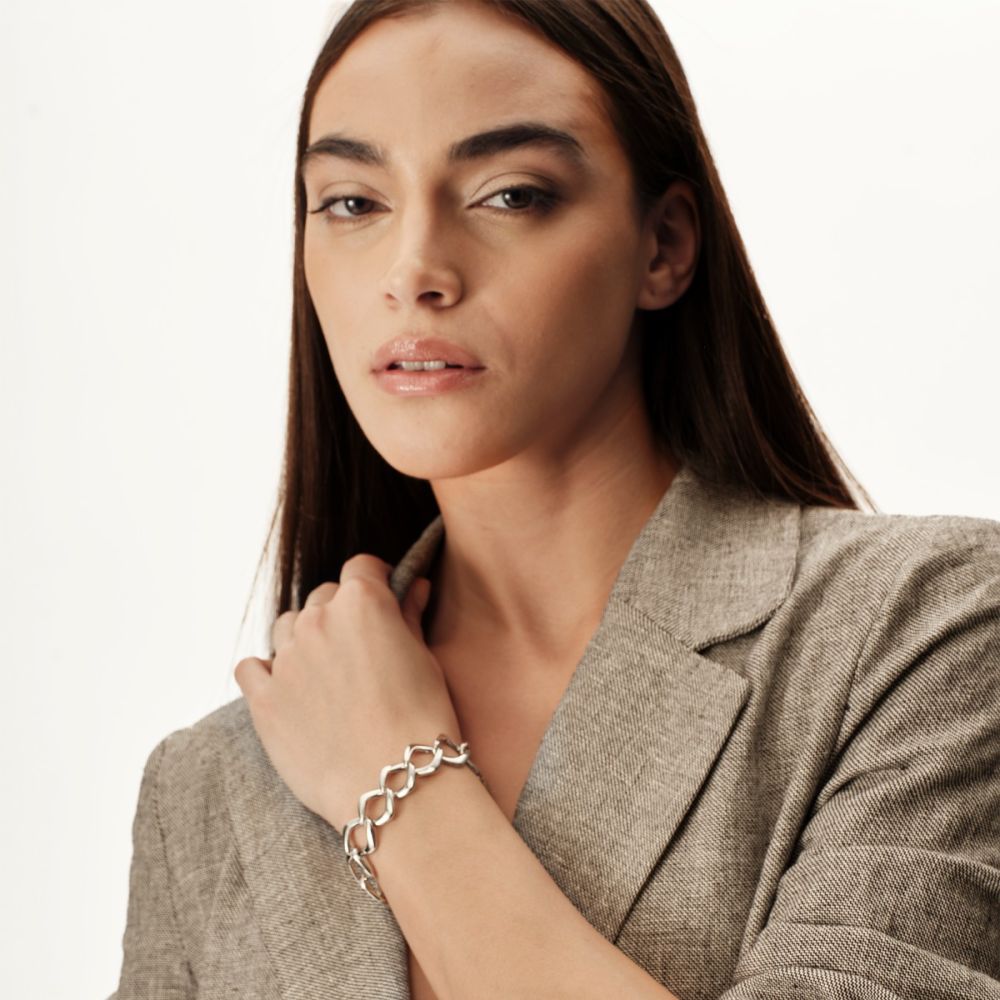 Breil Bracciale Acciaio Maglie a Rombo Elongè