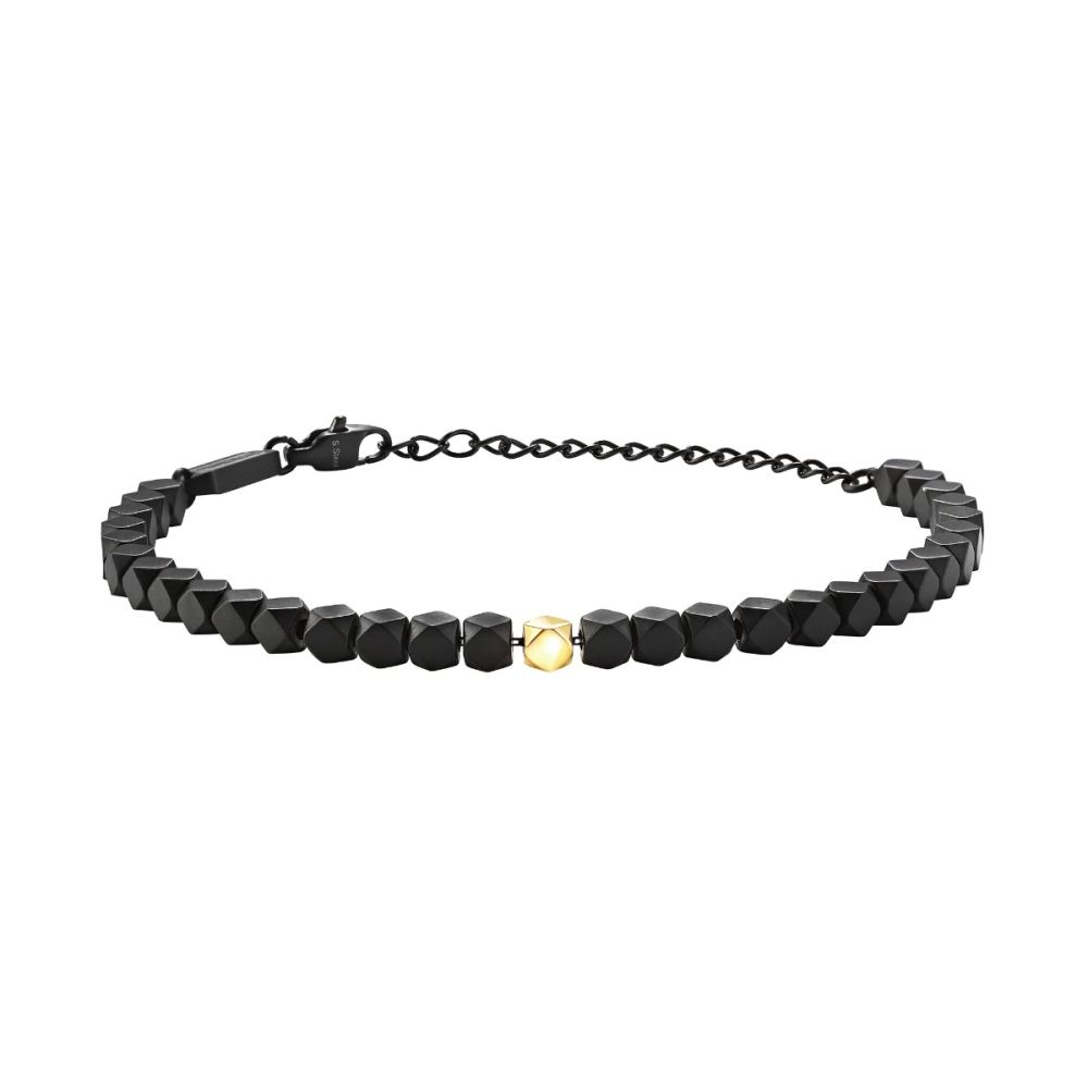 Breil Bracciale Acciaio Ip Nero Elemento Gold Tetra