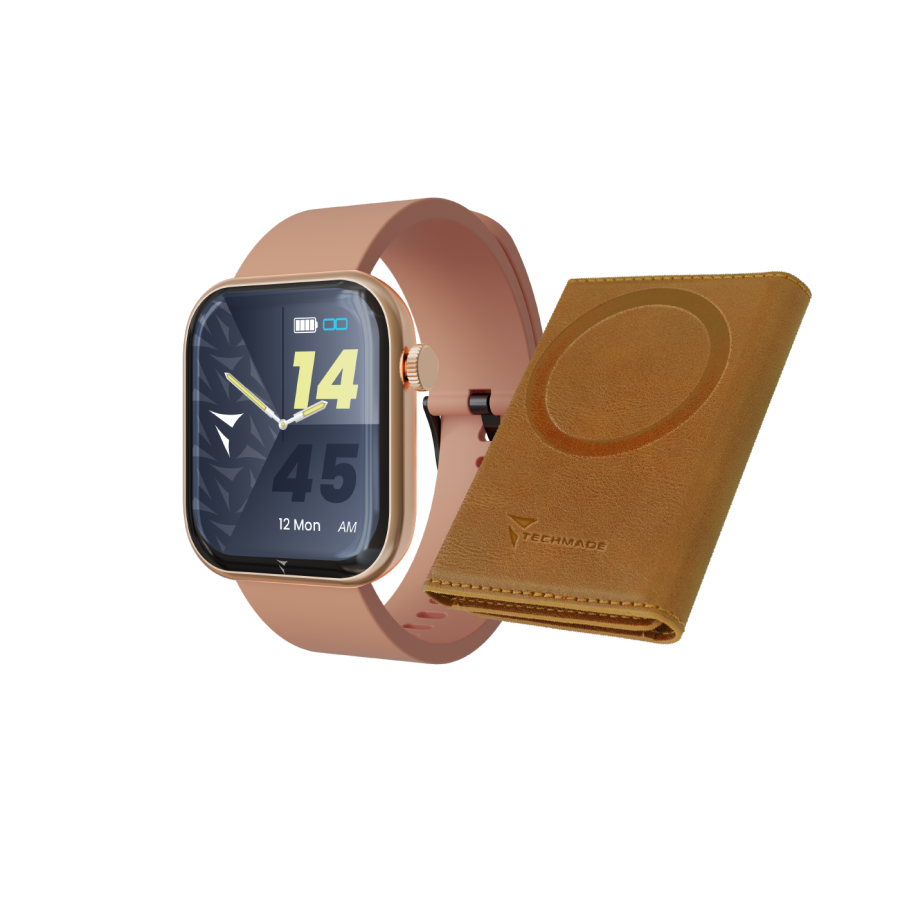 Techmade Smartwatch A.I. Glam Gold-Salmone