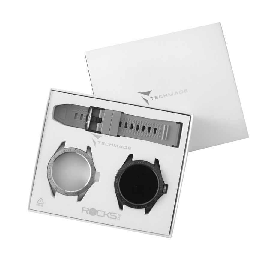Techmade Smartwatch Rocks 2.0 Grigio-Nero