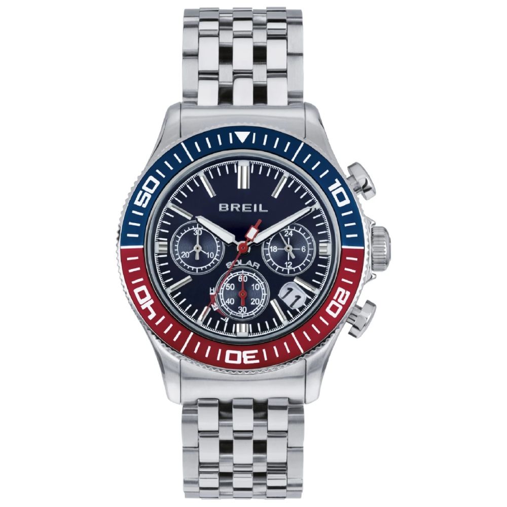 Breil Cronografo Solare Acciaio Quadrante Blu Manta 1970