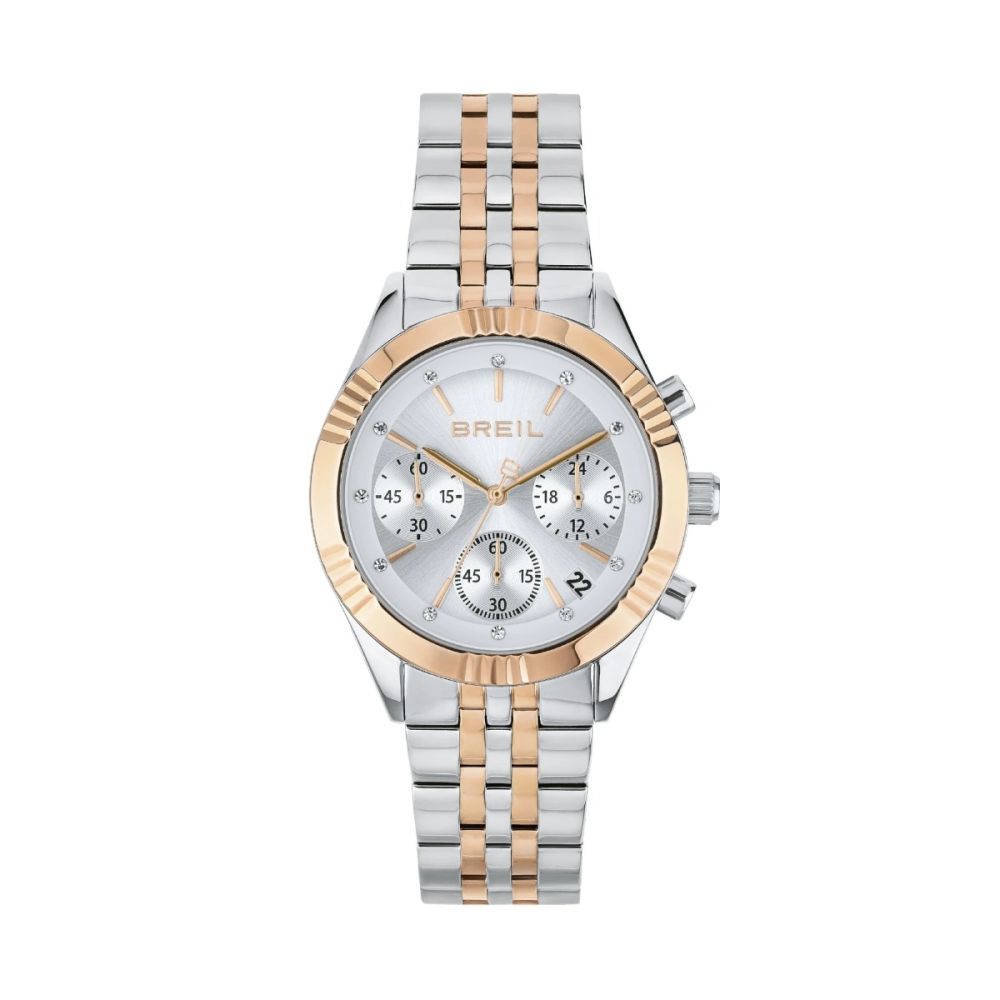 Breil Cronografo Acciaio Bicolore Quadrante Silver Stand Out
