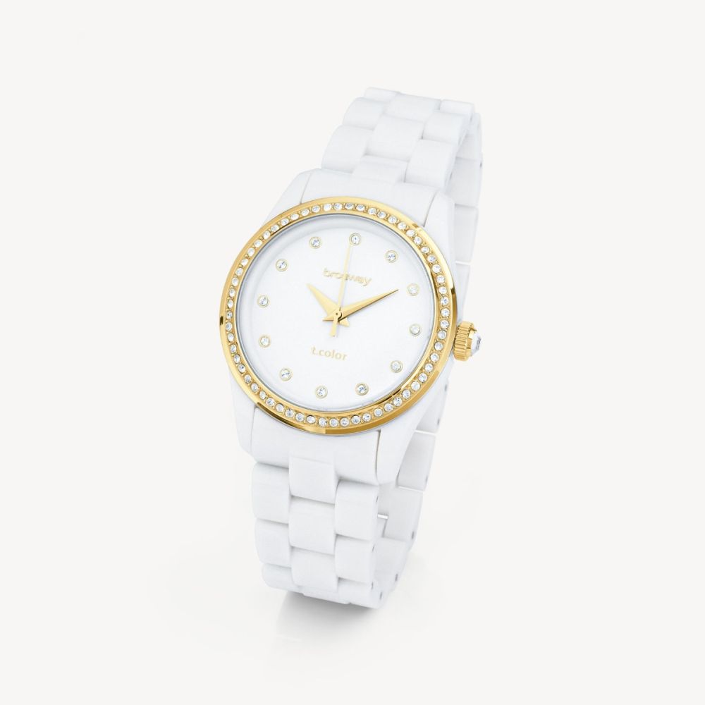 Brosway Orologio Solo Tempo Acciaio Plastica Bianca
