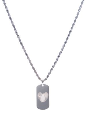 Emotion Collana Acciaio con Targhetta Cuore 28 mm