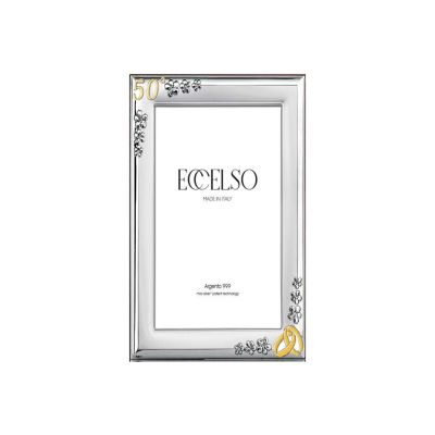 Eccelso Cornice 50° Laminato Argento e Legno 13X18