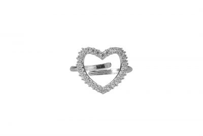 Chimiama Anello Regolabile Donna Argento Cuore