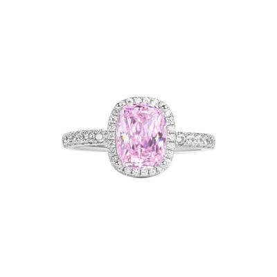 Chimiama Anello Donna Argento Cristallo Rosa