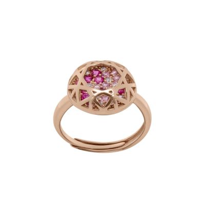 Chimiama Anello Argento Rosè e Tormalina Degradè