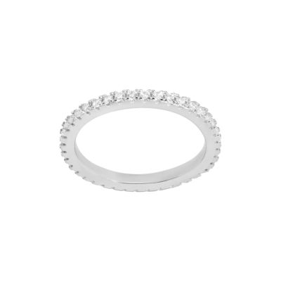 Chimiama Anello Argento Zirconi Bianchi