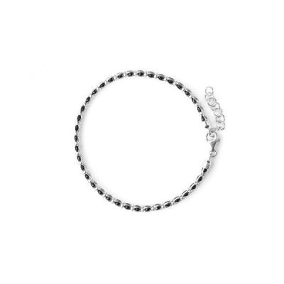 Chimiama Bracciale Donna Argento Cristalli Neri