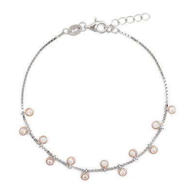 Chimiama Bracciale Donna Argento Bicolore e Strass