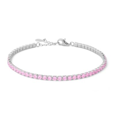 Chimiama Tennis Argento Zirconi Rosa