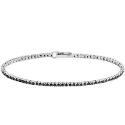 Chimiama Tennis Argento Cristalli Neri
