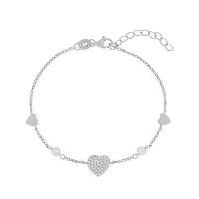 Chimiama Bracciale Argento Cuori e Zirconi