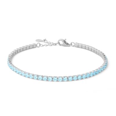 Chimiama Tennis Argento Cristalli Acquamarina